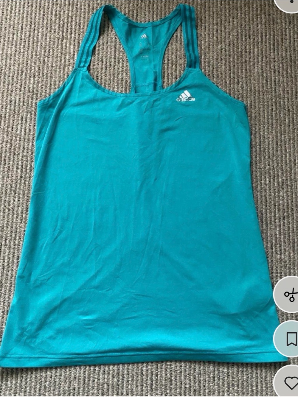 adidas Women's Teal Racerback Performance Tank